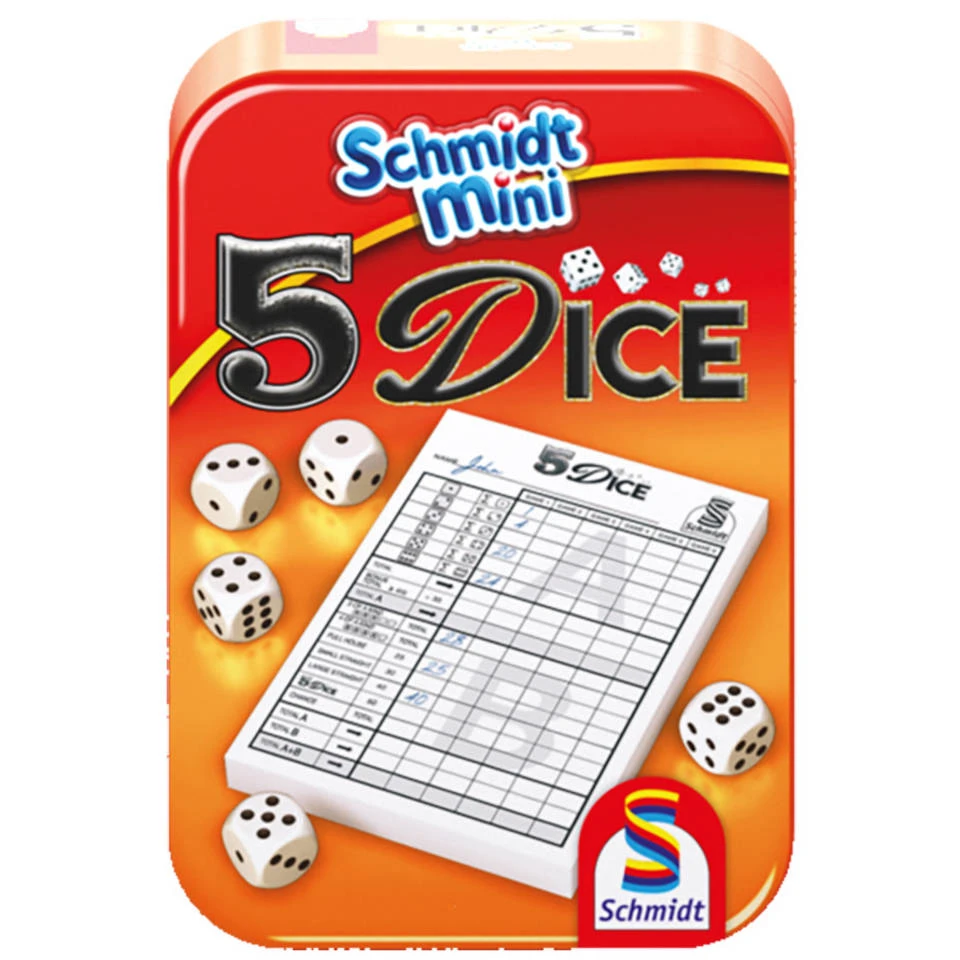 999 Games 5 Dice Dobbelspel In Blik - Mini 3 999 Games 5 Dice Dobbelspel In Blik - Mini