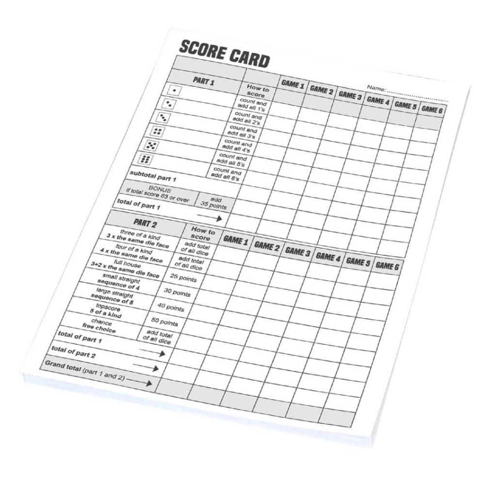 Clown Games Scoreblok - 50 Vellen 4 Clown Games Scoreblok - 50 Vellen - Afbeelding 2