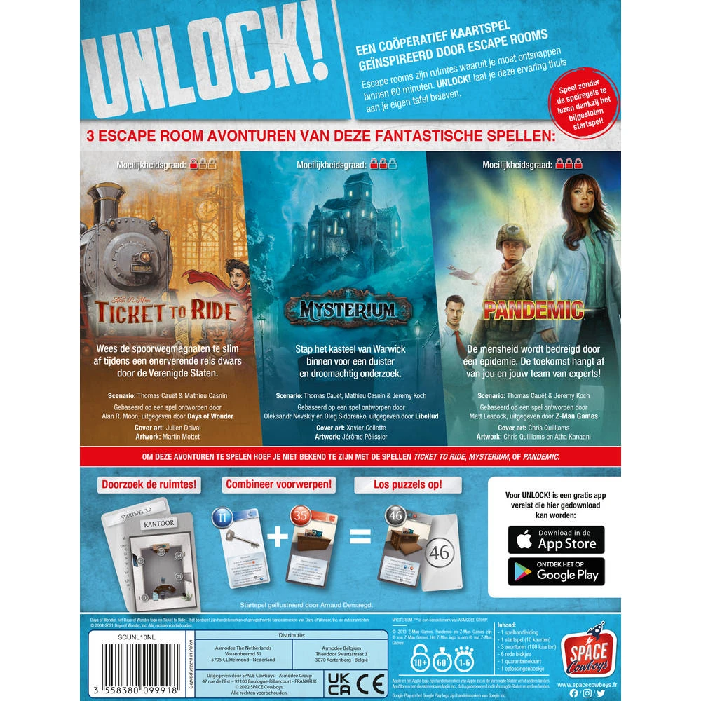 ASMODEE Unlock! Deel 10: Spel Avonturen 4 ASMODEE Unlock! Deel 10: Spel Avonturen - Afbeelding 2
