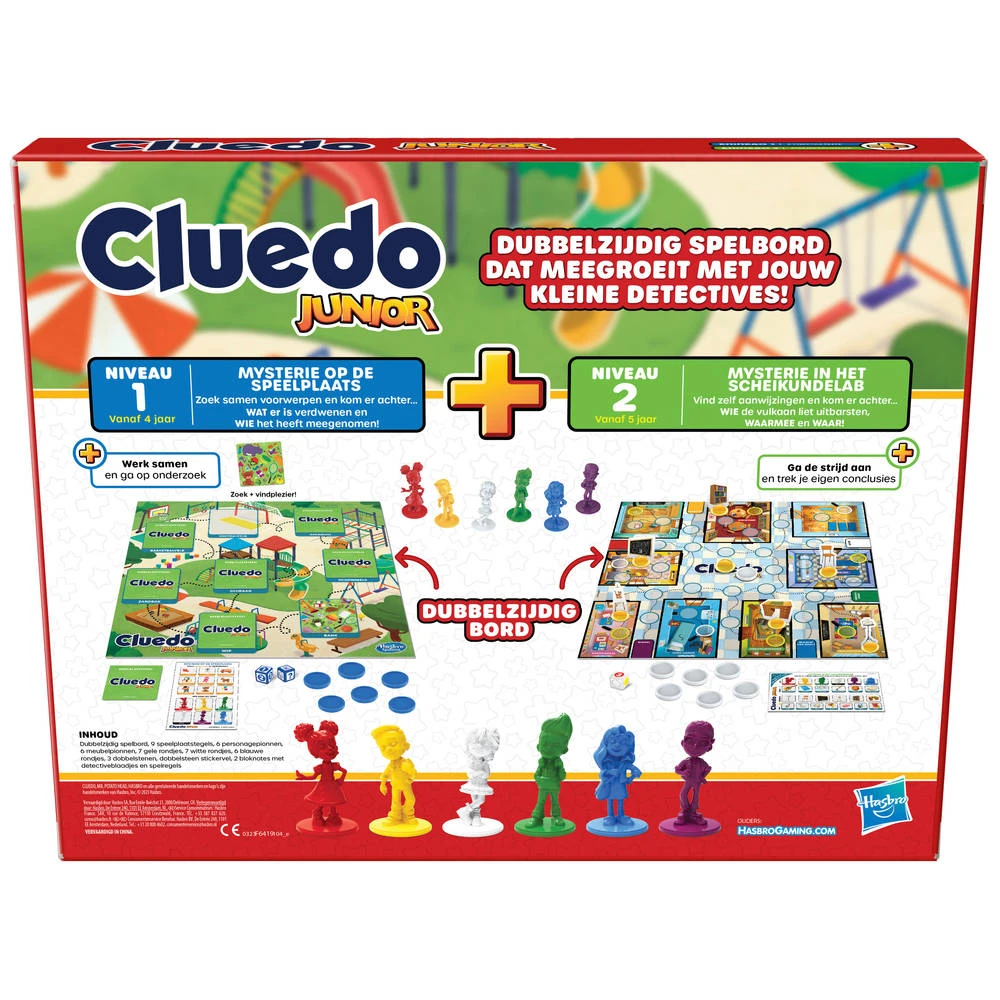 Hasbro Gaming Cluedo Junior 2-in-1 Detectivespel 4 Hasbro Gaming Cluedo Junior 2-in-1 Detectivespel - Afbeelding 2