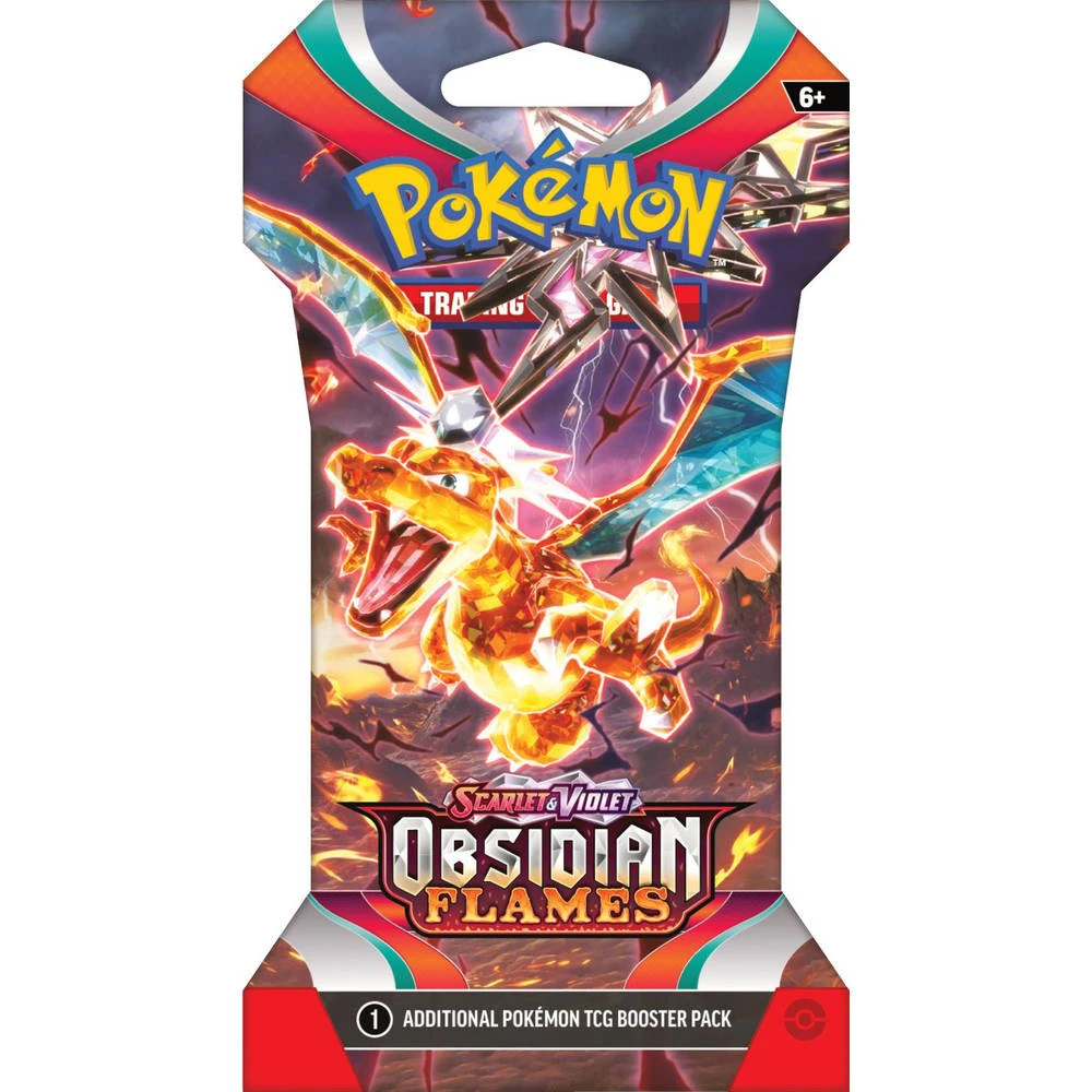 ASMODEE Pokémon TCG Scarlet & Violet Obsidian Flames Sleeved Booster 3 ASMODEE Pokémon TCG Scarlet & Violet Obsidian Flames Sleeved Booster