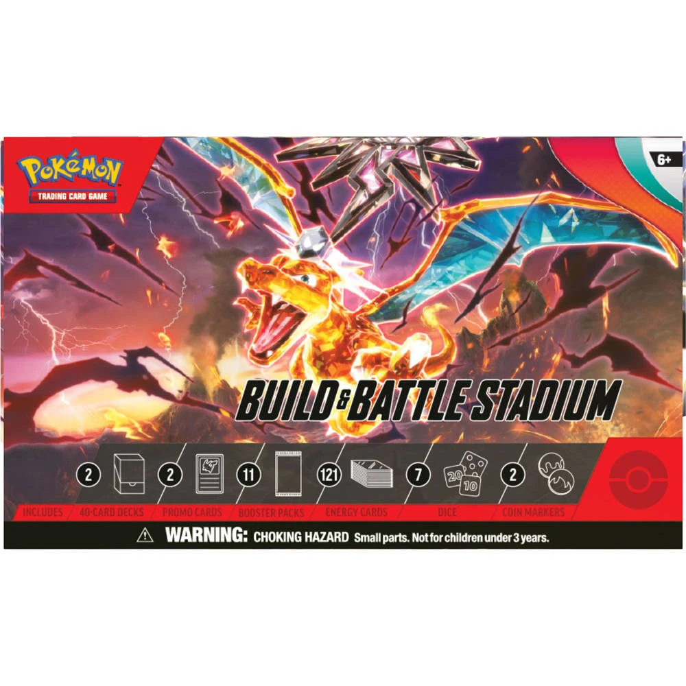 ASMODEE Pokémon TCG Scarlet & Violet Obsidian Flames Build & Battle Stadium 4 ASMODEE Pokémon TCG Scarlet & Violet Obsidian Flames Build & Battle Stadium - Afbeelding 2