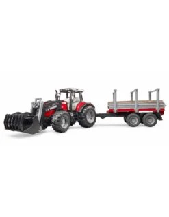 Bruder 2046 - Massey Ferguson 7480 Met Frontlader En Houttransport Aanhanger 9 Bruder 2046 - Massey Ferguson 7480 Met Frontlader En Houttransport Aanhanger -Speelgoed Promotie bruder bruder 2046 massey ferguson 7480 met frontl 2