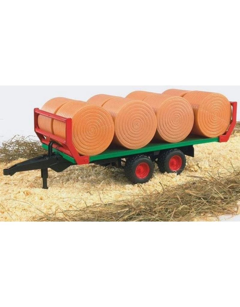 Bruder 2220 - Balentransporter Met 8 Ronde Hooibalen 1:16 3 Bruder 2220 - Balentransporter Met 8 Ronde Hooibalen 1:16