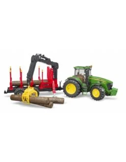Bruder 3054 - John Deere 7930 Met Bomentrailer En 4 Boomstammen