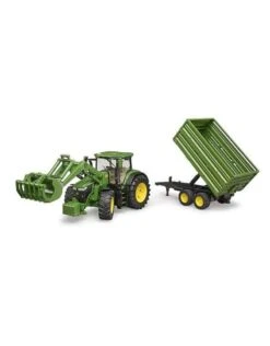 Bruder 3155 - John Deere 7R Met Voorlader En Aanhanger -Speelgoed Promotie bruder bruder 3155 john deere 7r met voorlader en 3
