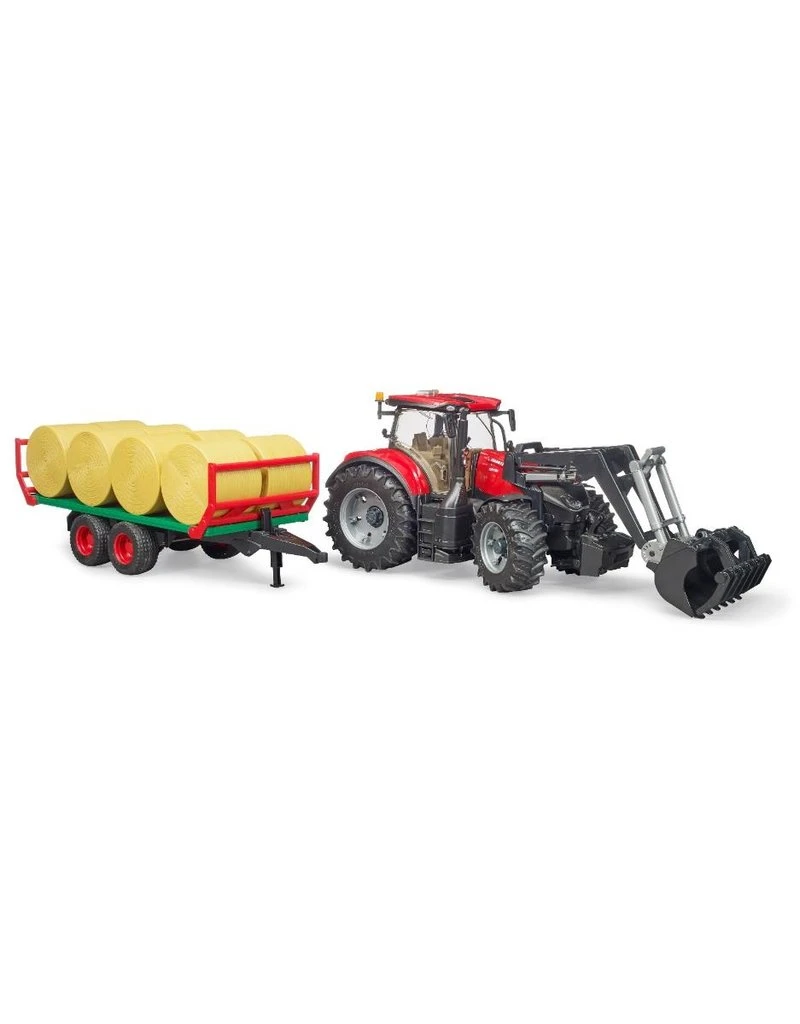 Bruder 3198 - Case IH Optum 300 CVX Met Voorlader En Balentransporter 4 Bruder 3198 - Case IH Optum 300 CVX Met Voorlader En Balentransporter - Afbeelding 2
