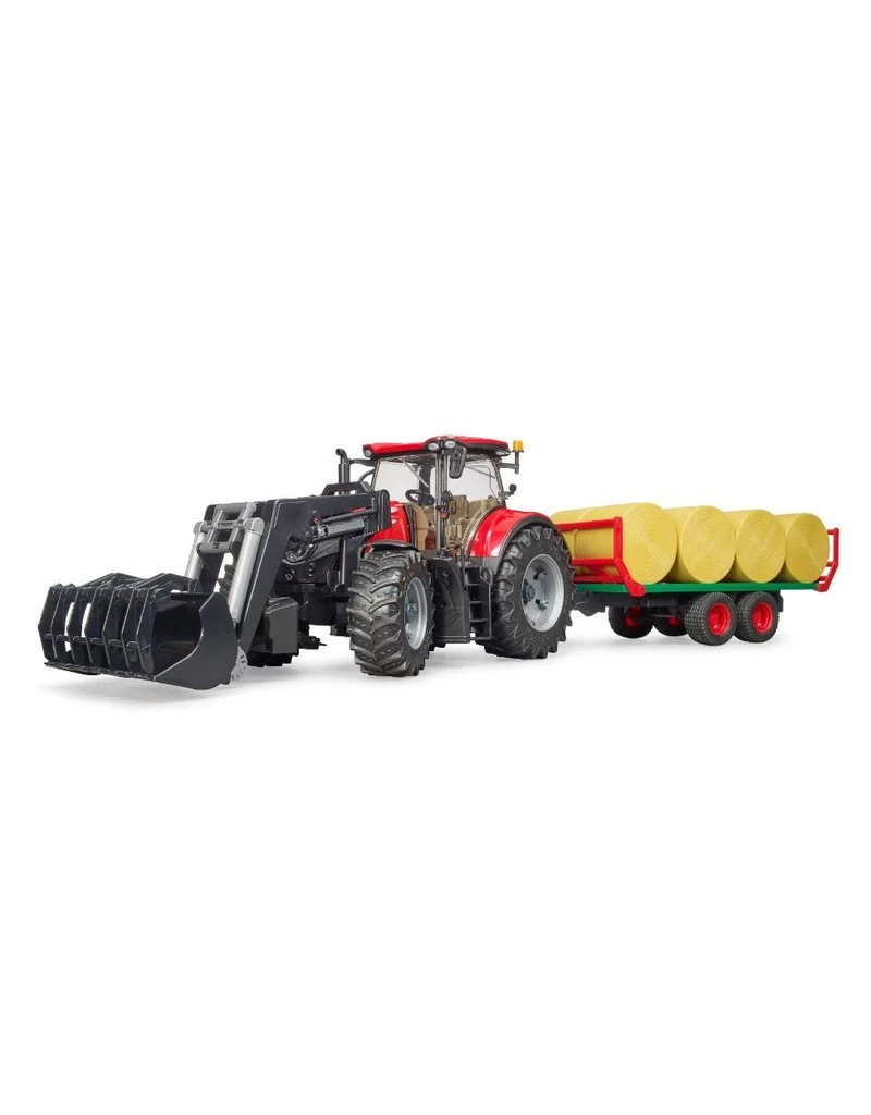 Bruder 3198 - Case IH Optum 300 CVX Met Voorlader En Balentransporter 5 Bruder 3198 - Case IH Optum 300 CVX Met Voorlader En Balentransporter - Afbeelding 3