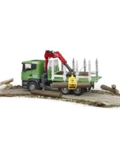 Bruder 3524 - Scania Houttransporter Met Kraan En 3 Boomstammen -Speelgoed Promotie bruder bruder 3524 scania houttransporter met kraa 3