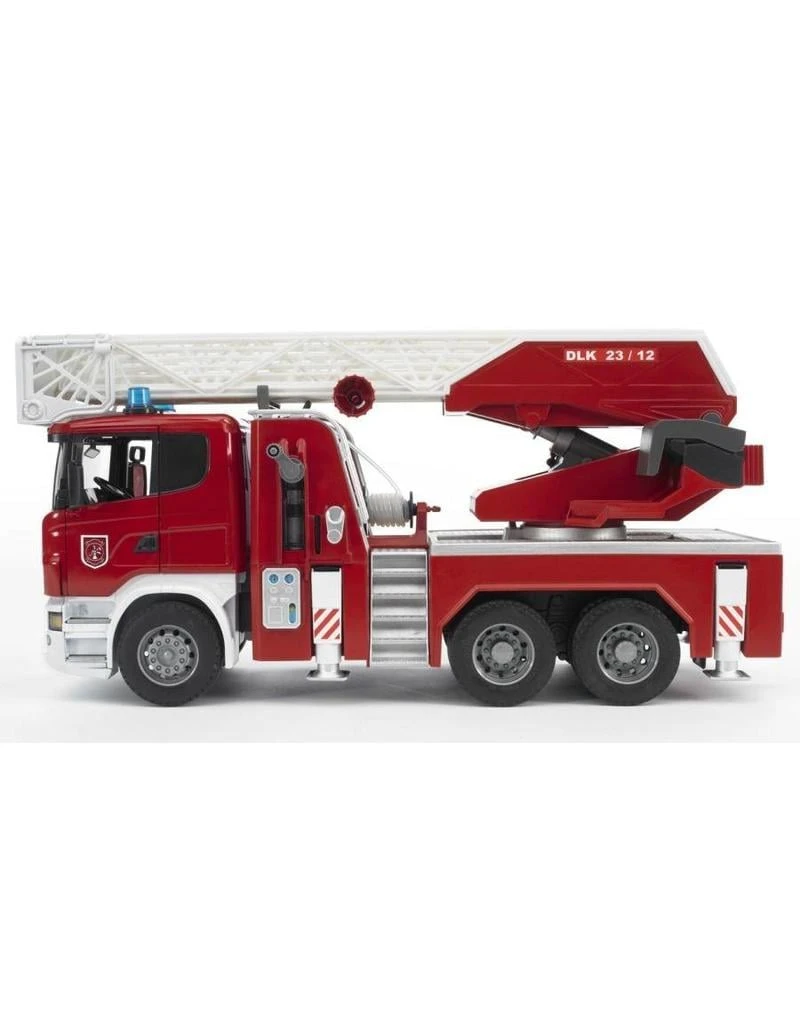 Bruder 3590 - Scania Brandweer Ladderwagen Met Waterpomp, Licht & Geluid 5 Bruder 3590 - Scania Brandweer Ladderwagen Met Waterpomp, Licht & Geluid - Afbeelding 3