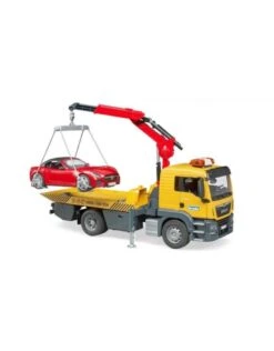 Bruder 3750 - MAN TGS Afsleepwagen Met Light & Sound Module En Roadster -Speelgoed Promotie bruder bruder 3750 man tgs afsleepwagen met light 1
