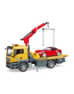 Bruder 3750 - MAN TGS Afsleepwagen Met Light & Sound Module En Roadster -Speelgoed Promotie bruder bruder 3750 man tgs afsleepwagen met light 3