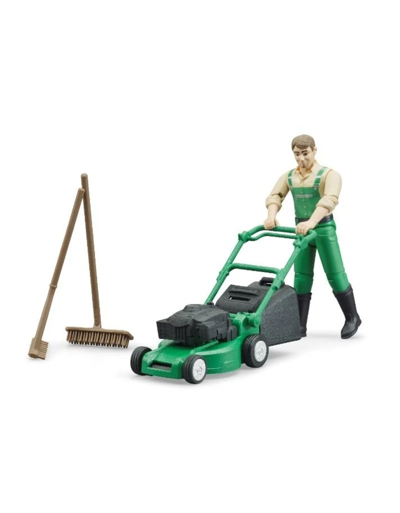 Bruder 62103 -Tuinman Met Grasmaaier 3 Bruder 62103 -Tuinman Met Grasmaaier