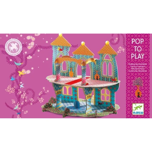 Djeco Speelfiguren - Pop To Play Prinsessen Kasteel 3 Djeco Speelfiguren - Pop To Play Prinsessen Kasteel