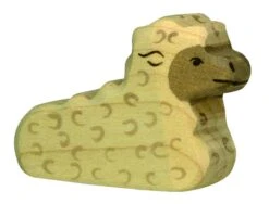 Holztiger Boerderij: lam liggend 6x2x4cm, hout