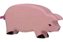 Holztiger Boerderij: varken 13x3x7cm, hout