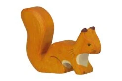 Holztiger Bosdieren: eekhoorn staand, oranje 8x2x6cm, hout