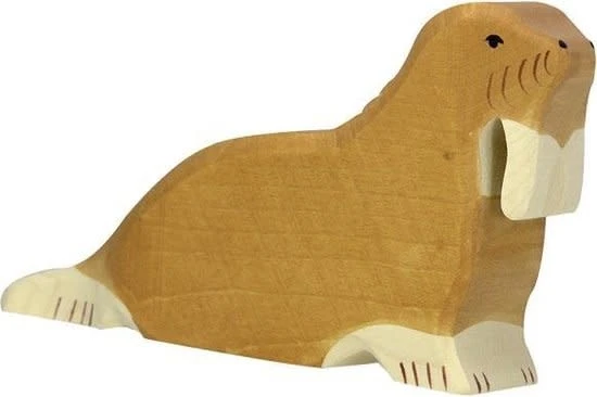 Holztiger Zeedieren: walrus 16x3x9cm, hout 3 Holztiger Zeedieren: walrus 16x3x9cm, hout