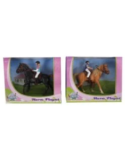 Kids Globe 640078A - Paard (lichtbruin) Met Amazone 1:24 (geschikt Voor SCHLEICH) -Speelgoed Promotie kids globe 640078a paard lichtbruin met amazone 12 2