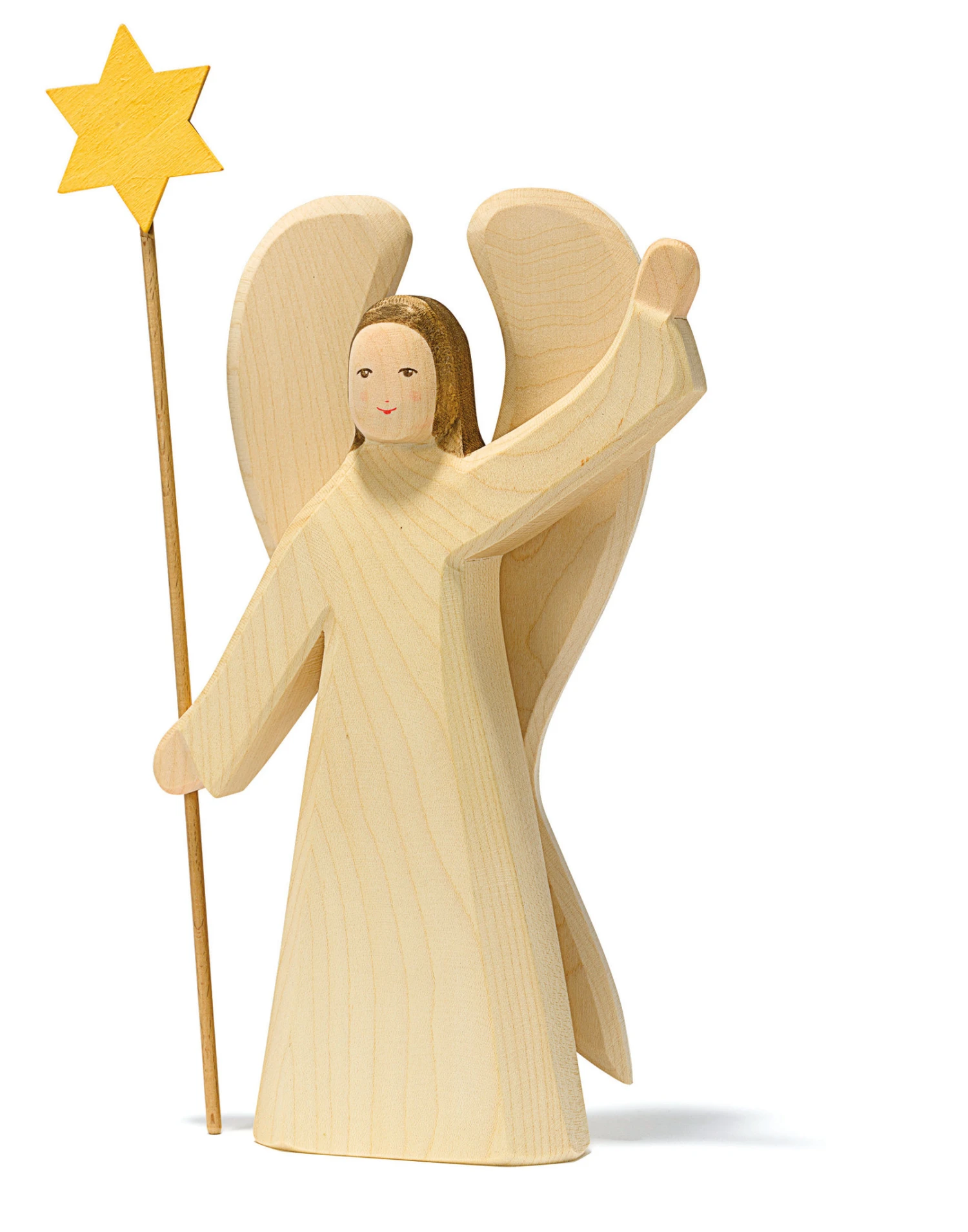 Ostheimer Ostheimer Houten Speelfiguren - Engel M. Ster, Groot 2-delig 3 Ostheimer Ostheimer Houten Speelfiguren - Engel M. Ster, Groot 2-delig