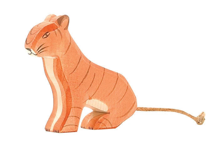 Ostheimer Ostheimer Houten Speelfiguren - Tijger Zittend 3 Ostheimer Ostheimer Houten Speelfiguren - Tijger Zittend