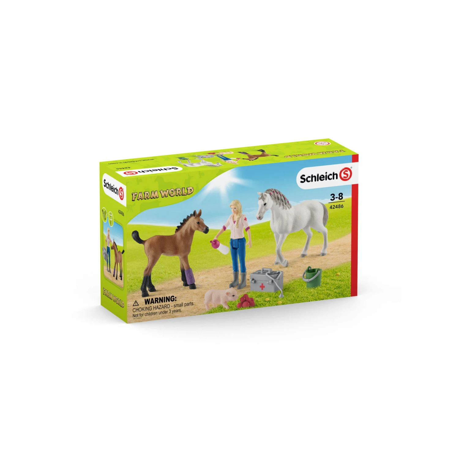 Schleich Schleich Farm World - Dierenarts Op Bezoek Bij Merrie En Veulen 4 Schleich Schleich Farm World - Dierenarts Op Bezoek Bij Merrie En Veulen - Afbeelding 2