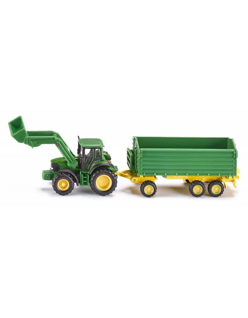 Siku 1843 - John Deere Met Frontlader En Aanhanger 1:87 3 Siku 1843 - John Deere Met Frontlader En Aanhanger 1:87