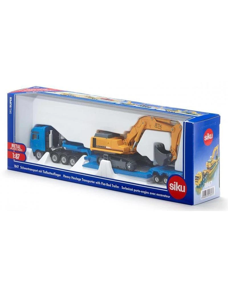 Siku 1847 - Dieplader Met Graafmachine 1:87 4 Siku 1847 - Dieplader Met Graafmachine 1:87 - Afbeelding 2