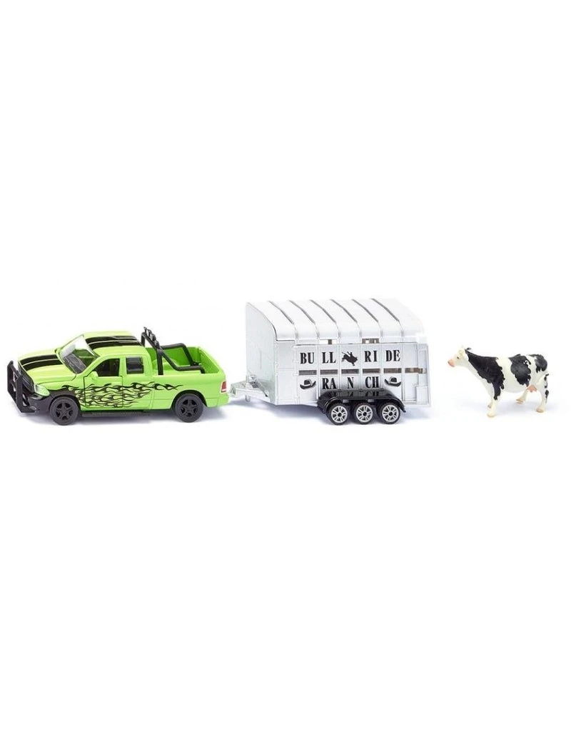 Siku 1998 - RAM 1500 Met Aanhanger Voor Veetransport 1:50 3 Siku 1998 - RAM 1500 Met Aanhanger Voor Veetransport 1:50