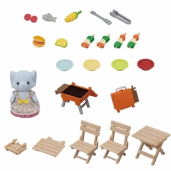 Sylvanian Families BBQ Picknick Set- Olifant Meisje -Speelgoed Promotie sylvanian families bbq picknick set olifant meisje 1